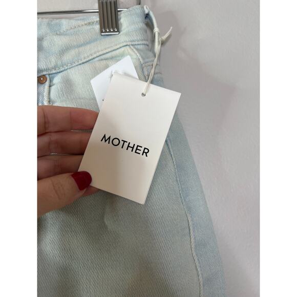 Mother Pixie Tomcat Ankle Stretch Denim High-Rise Straight Jeans Light Size: 24 - Picture 5 of 9